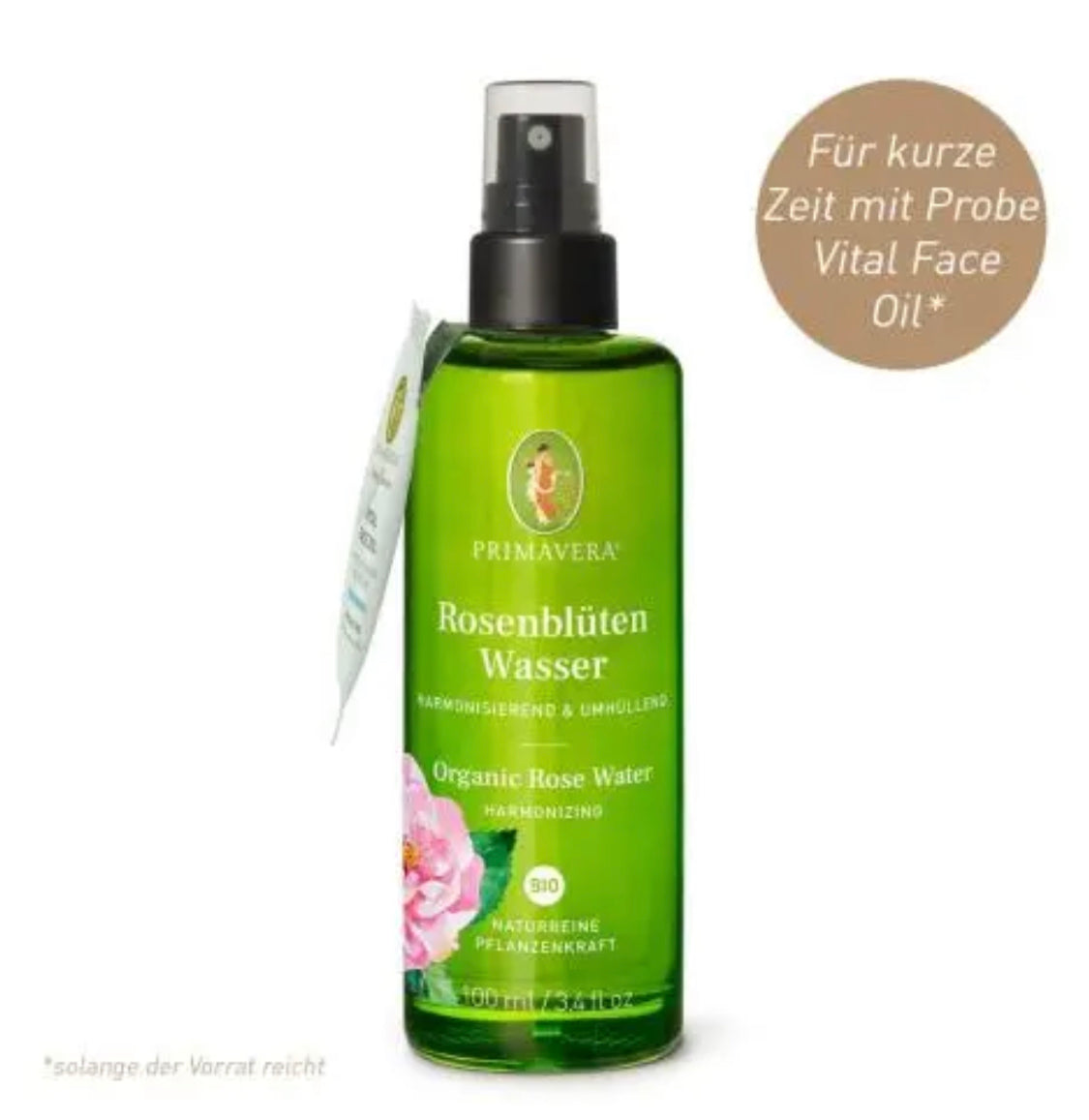 Primavera Rosenblütenwasser Bio 100ml